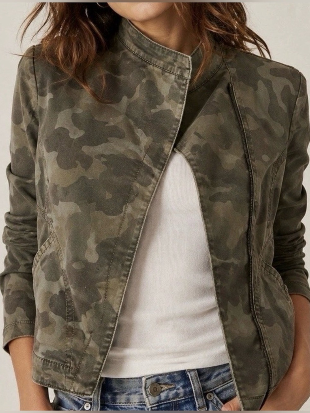 The MARRAKECH x Anthropologie Faravel Camo Moto Inspired Jacket
Size: XS